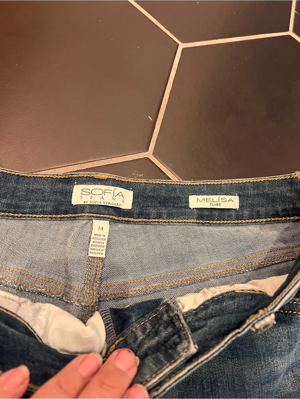sofia by sofia vergara Medium Wash Flare Jeans with Button Fly - Picture 3 of 6